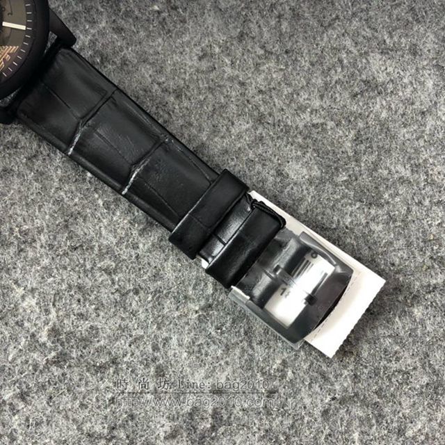 阿瑪尼手錶 AR60008 阿瑪尼自動機械男表 小牛皮錶帶男士腕表  hds1863